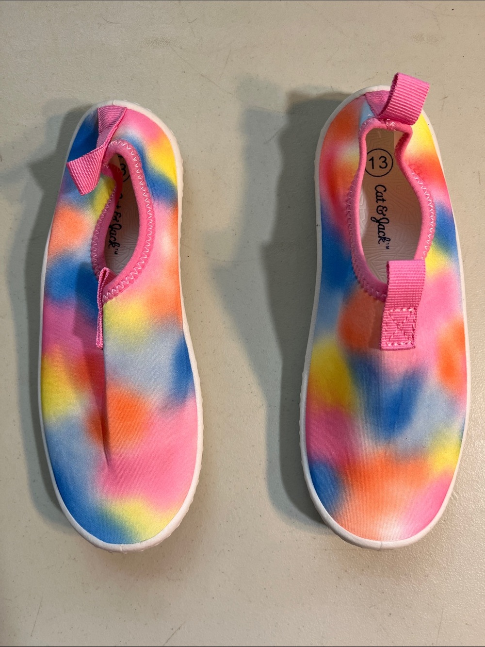 Cat & Jack Pink Multi Tie-Dye Slip-On Kids Water Shoes